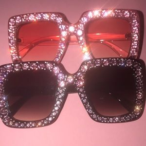 Rhinestone studded sunglasses